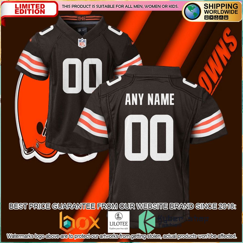 nike cleveland browns youth custom brown football jersey 1 918