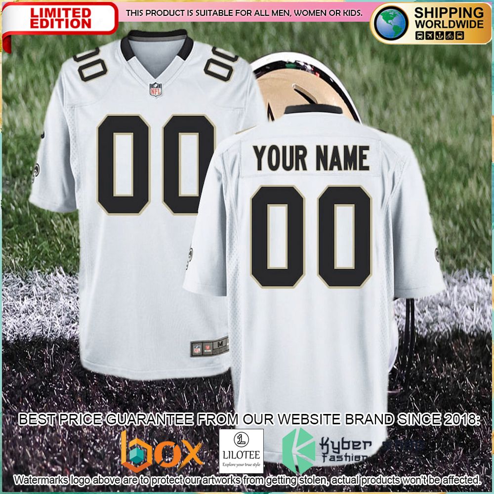 nike new orleans saints custom youth football jersey 1 764