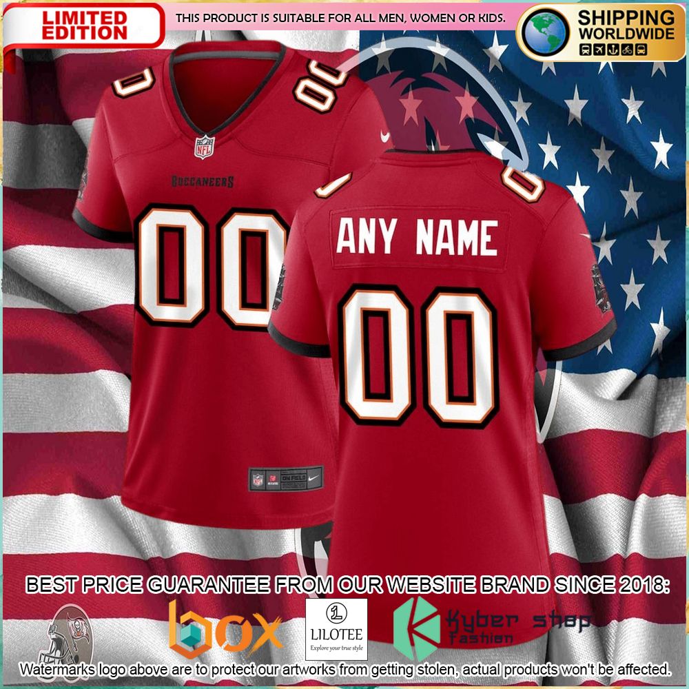nike tampa bay buccaneers womens custom red football jersey 1 360