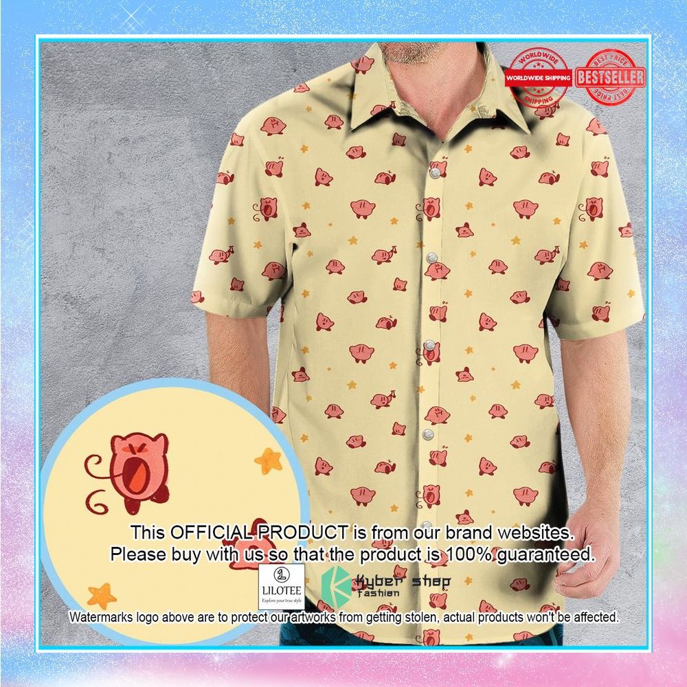 nintendo kirby pattern hawaiian shirt 1 915