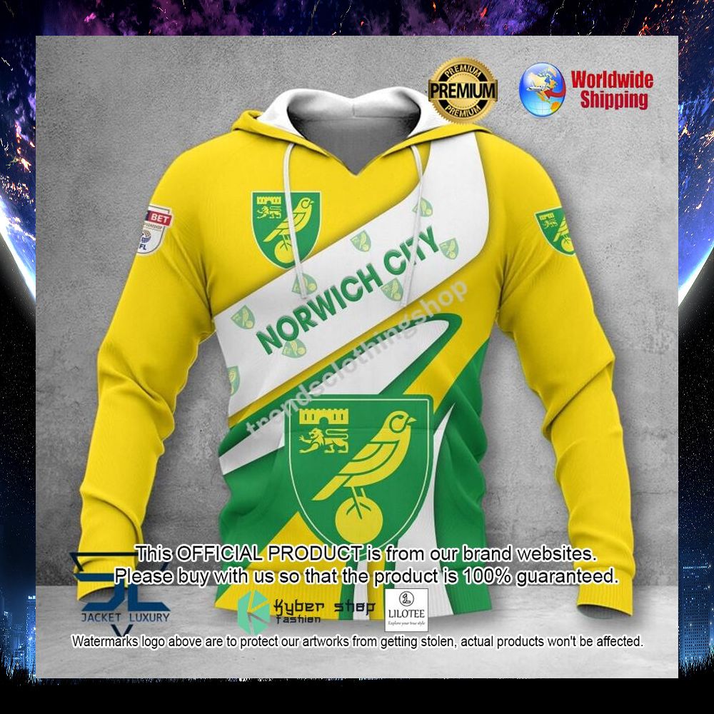 norwich city football club 3d hoodie shirt 1 652