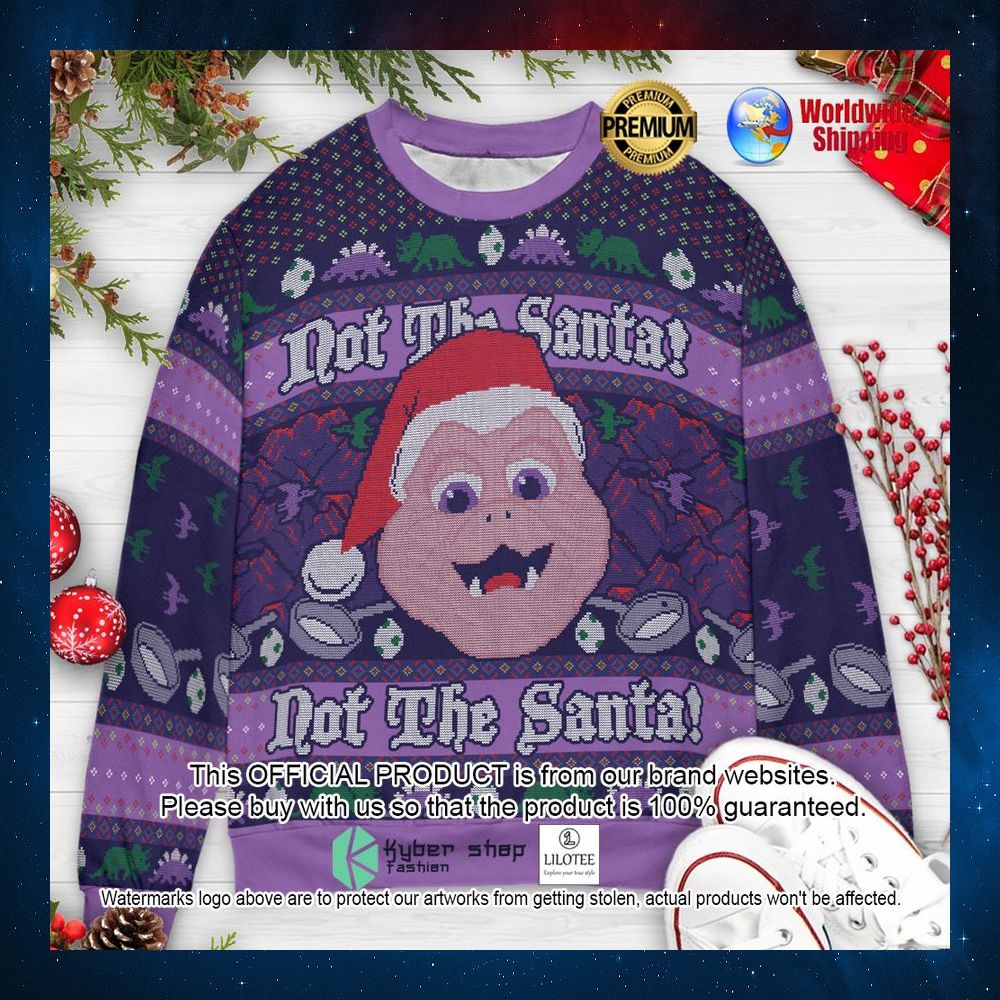 not the santa baby sinclair dinosaurs christmas sweater 1 558