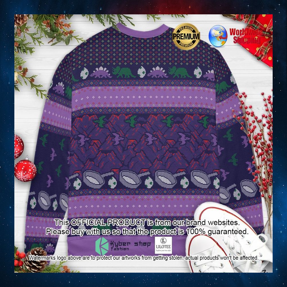 not the santa baby sinclair dinosaurs christmas sweater 2 747