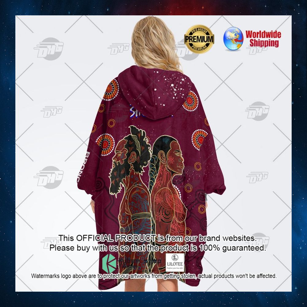 nrl brisbane broncos indigenous naidoc hoodie blanket 4 24
