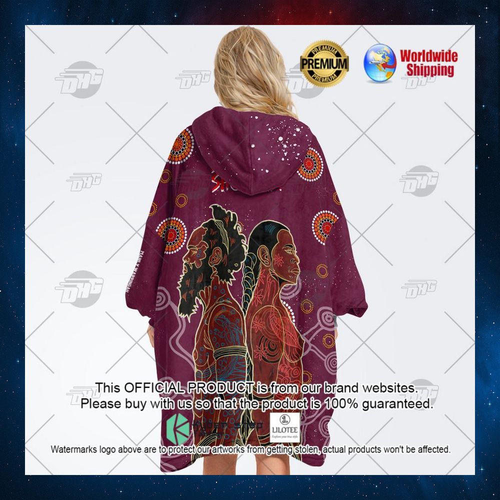 nrl manly warringah sea eagles indigenous naidoc hoodie blanket 4 491