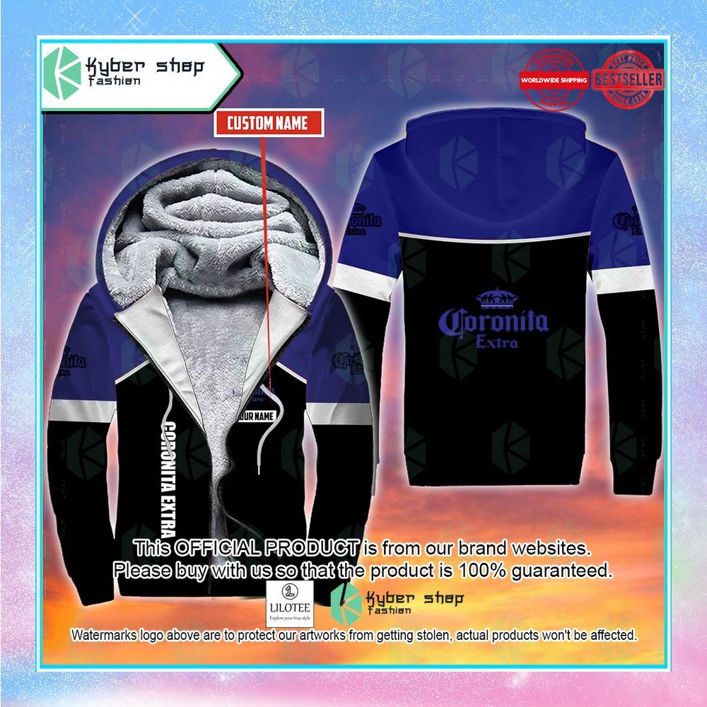 personalized corona extra coronita fleece hoodie 1 376