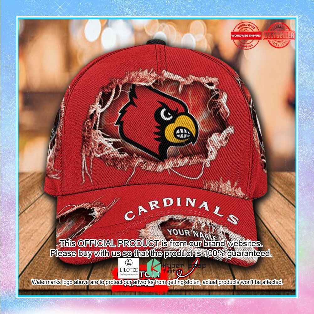 ncaa louisville cardinals custom name cap 1 318