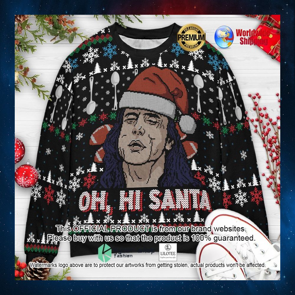 oh hi santa funny the room oh hi mark christmas sweater 1 526