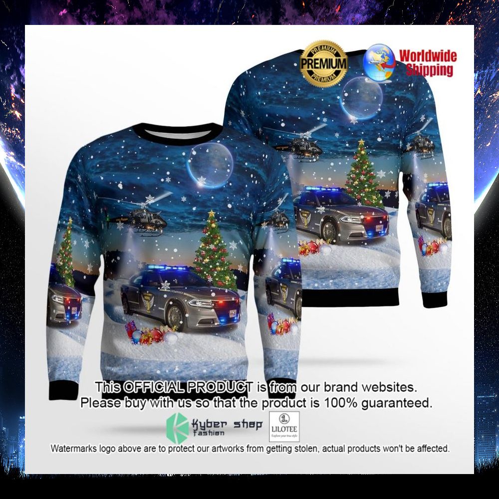 ohio state highway patrol ugly sweater 1 285