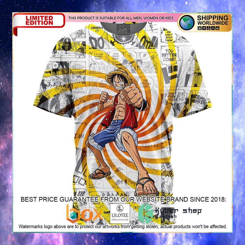 One Piece Blazing Force Luffy T-Shirt - LIMITED EDITION 3 one piece blazing force luffy t shirt 1 132
