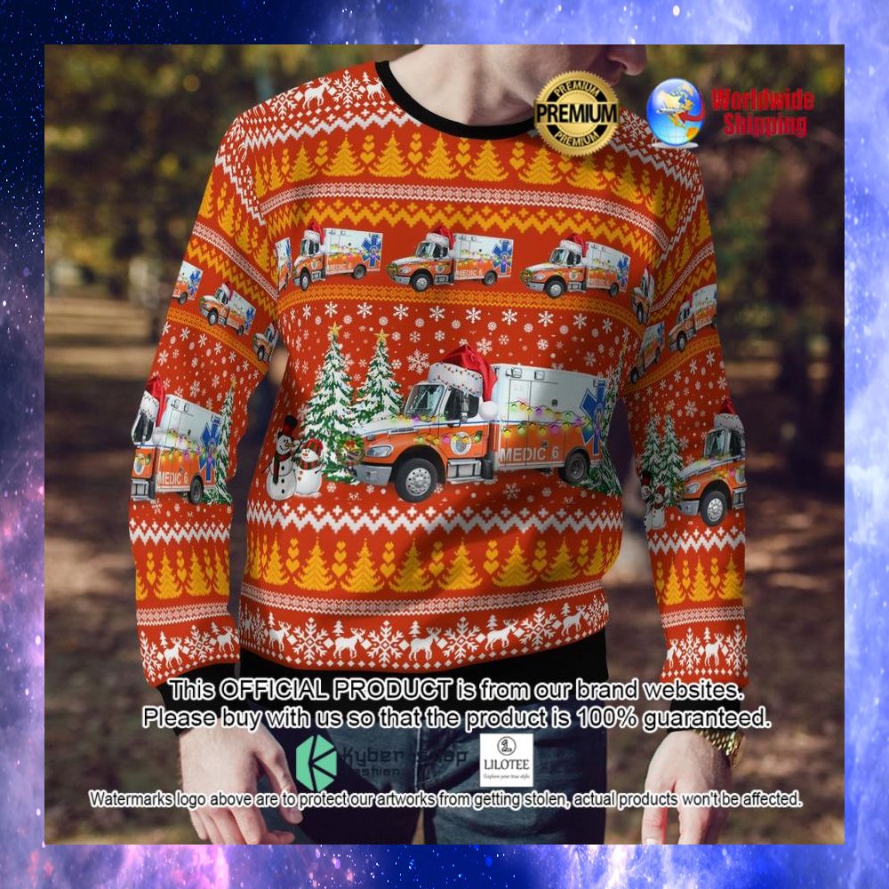 orange ems north carolina santa hat ugly sweater 1 407
