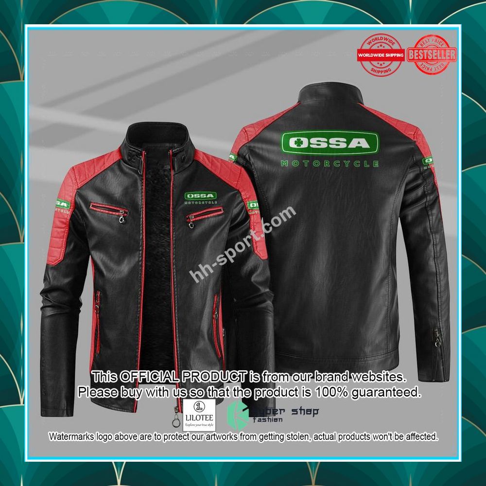 ossa motorcycle motor leather jacket 6 62