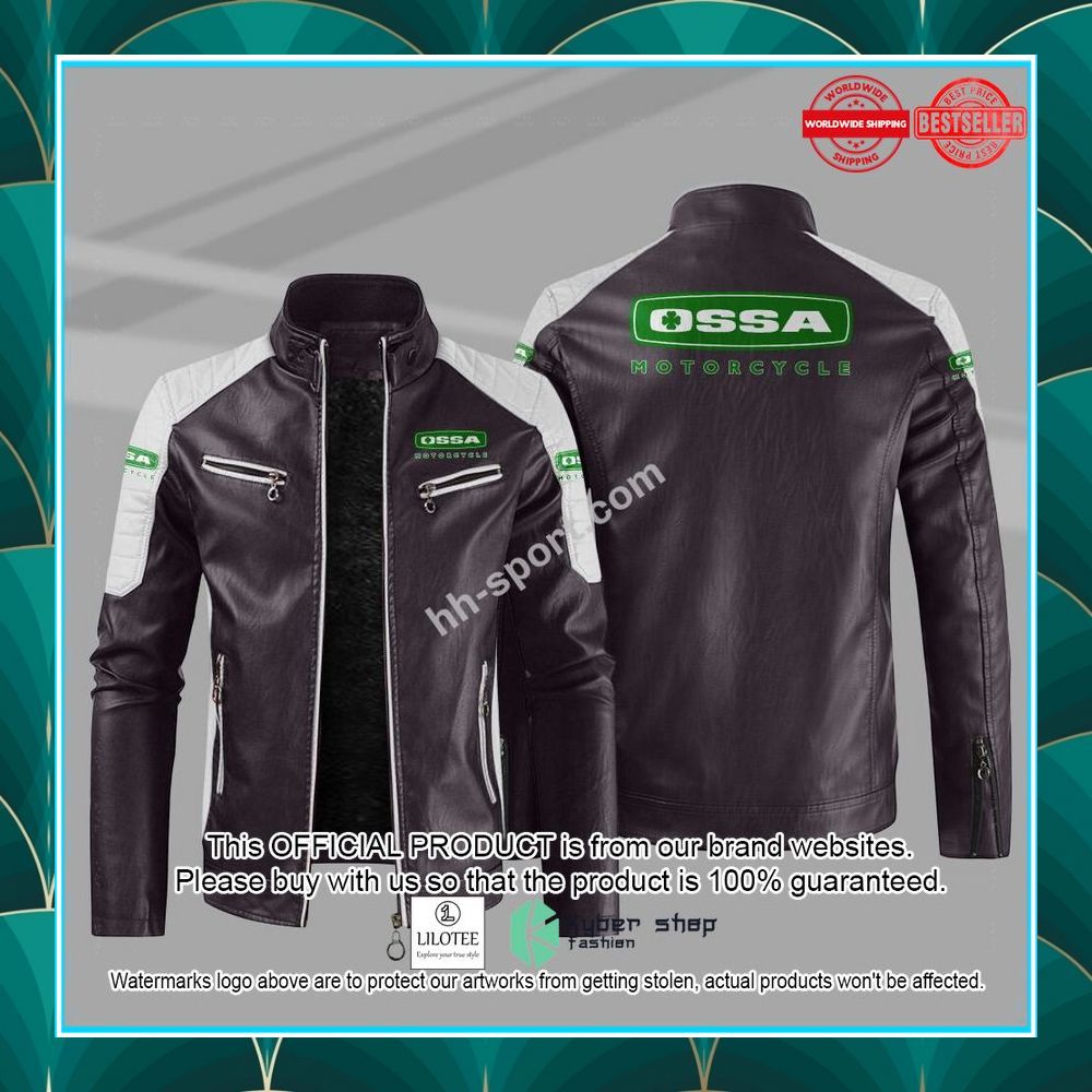 ossa motorcycle motor leather jacket 7 216