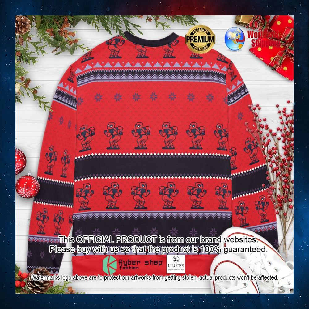 other jolly guy in a red suit deadpool santa christmas sweater 2 396