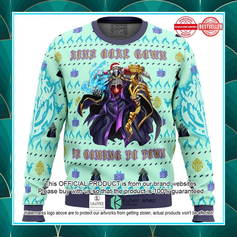 overlord ainz ooal gown ugly christmas sweater 1 278