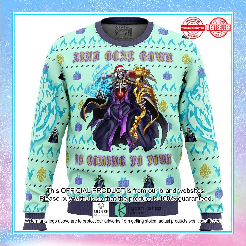 overlord ainz ooal gown ugly christmas sweater 1 592