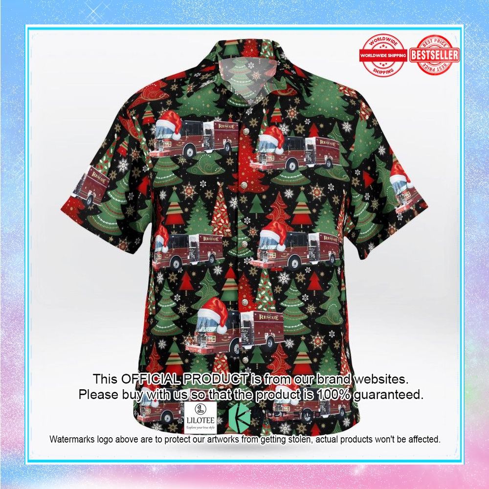 owensville indiana owensville montgomery township fire protection district christmas hawaiian shirt 2 737