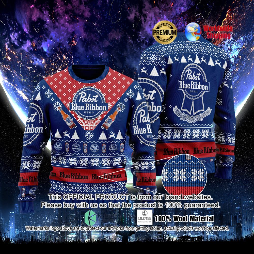pabst blue ribbon beer sweater 1 237