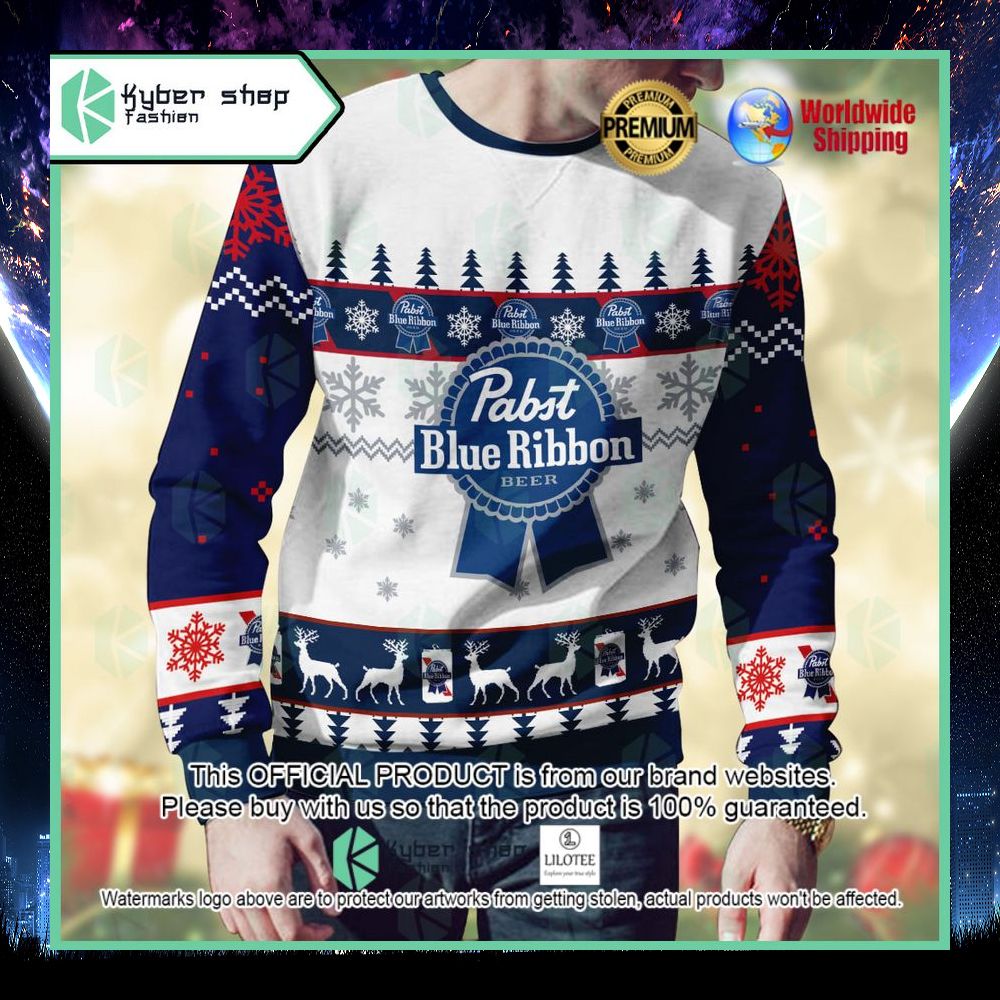 pabst blue ribbon beer sweater 2 441