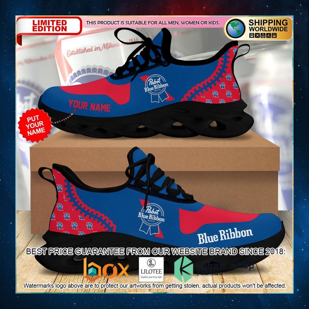 pabst blue ribbon custom clunky max soul shoes 2 552