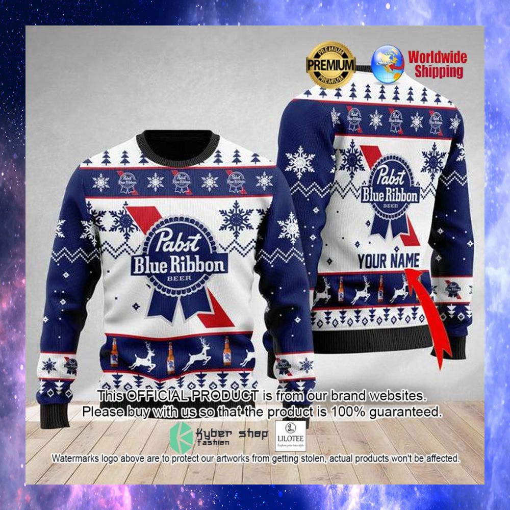 pabst blue ribbon your name sweater 1 310