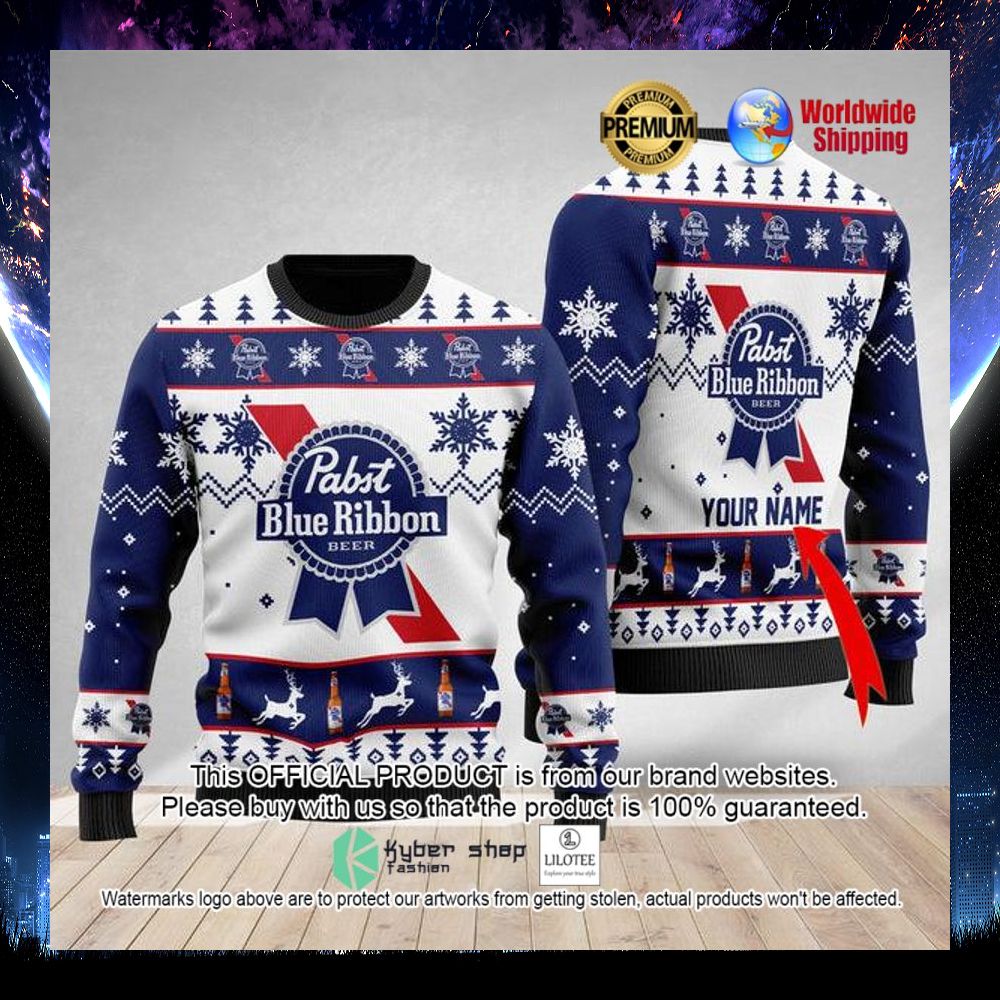 pabst blue ribbon your name sweater 1 66