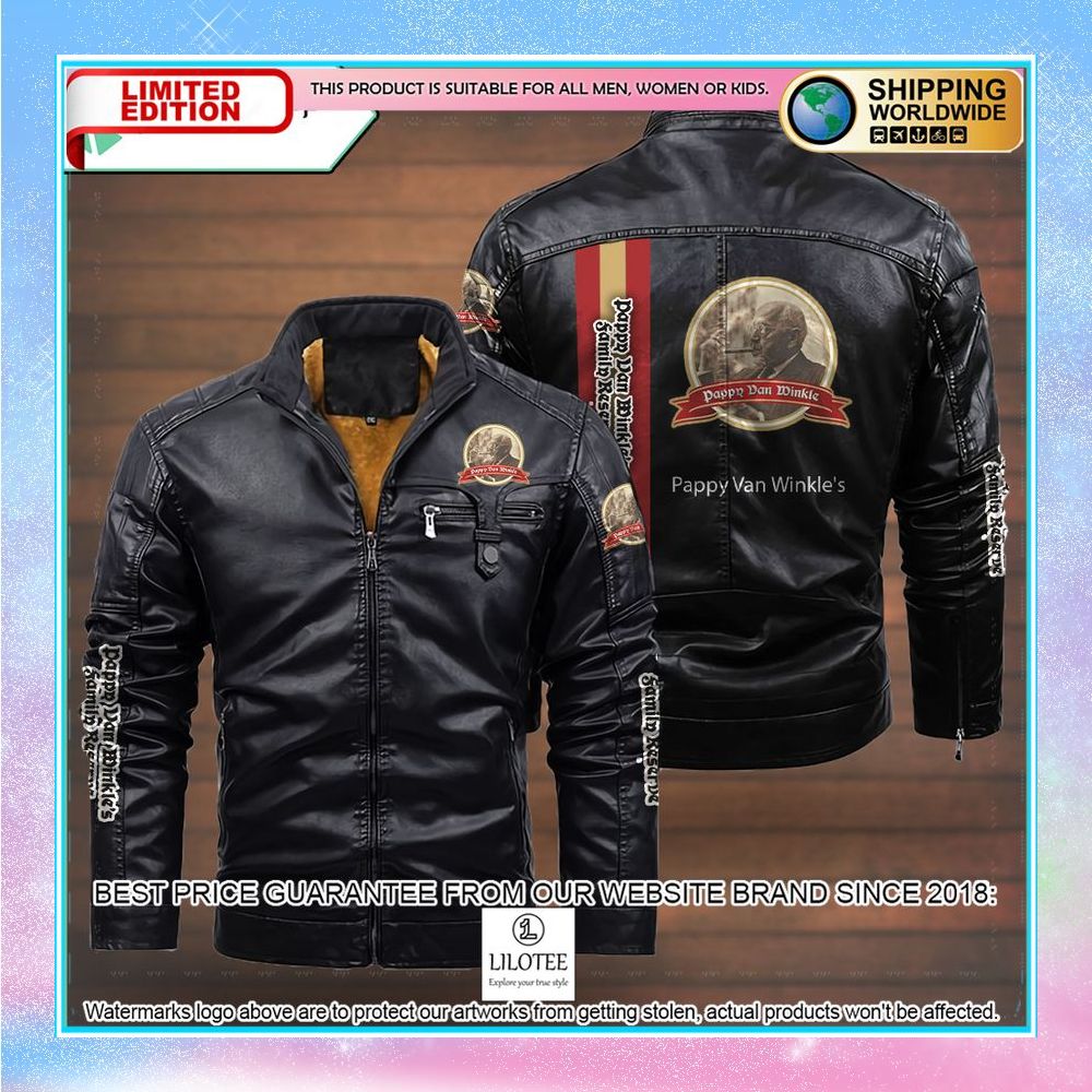 pappy van winkles leather jacket fleece jacket 4 383