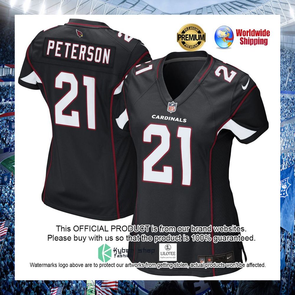 patrick peterson arizona cardinals nike womens black football jersey 1 313