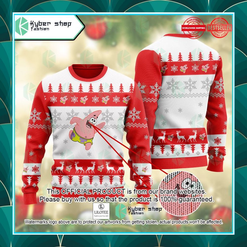 patrick star spongebob squarepants christmas sweater 1 219