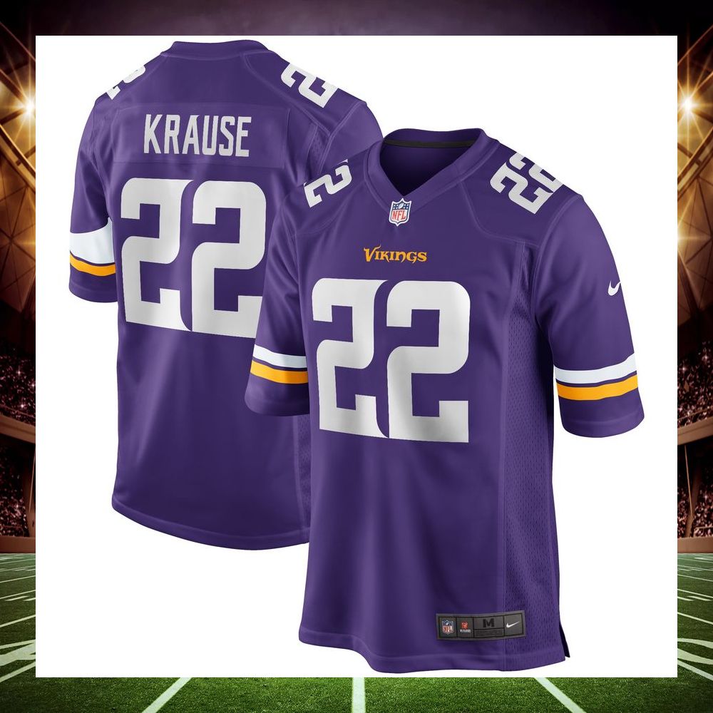 paul krause minnesota vikings football retired purple football jersey 1 599
