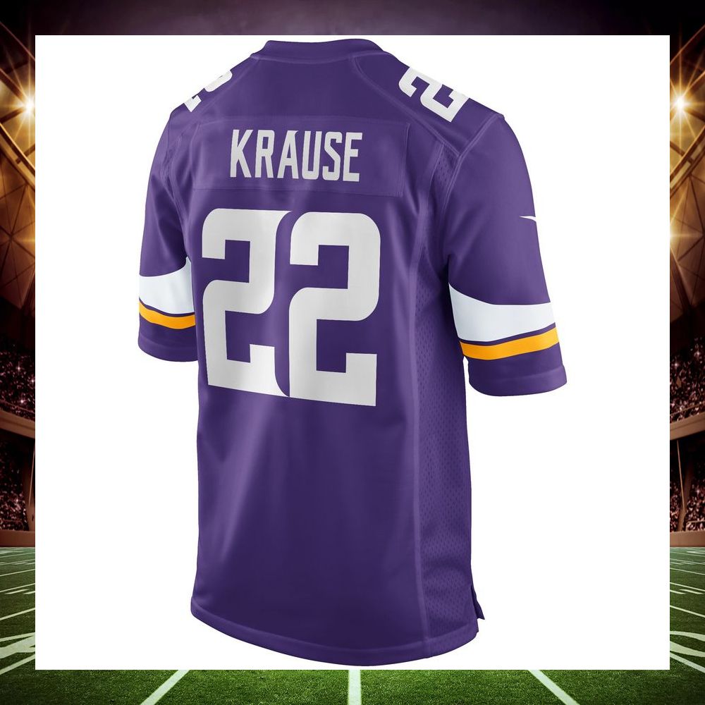 paul krause minnesota vikings football retired purple football jersey 3 859