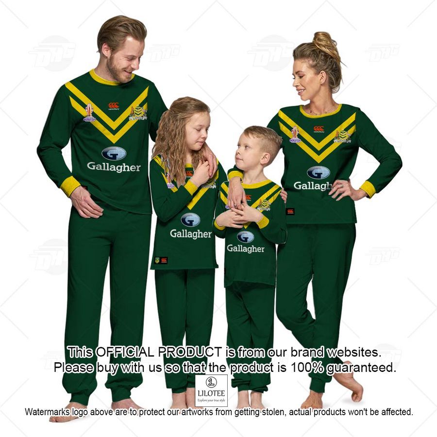 personalise australian kangaroos rugby league world cup jersey 2022 pajamas set 1 688