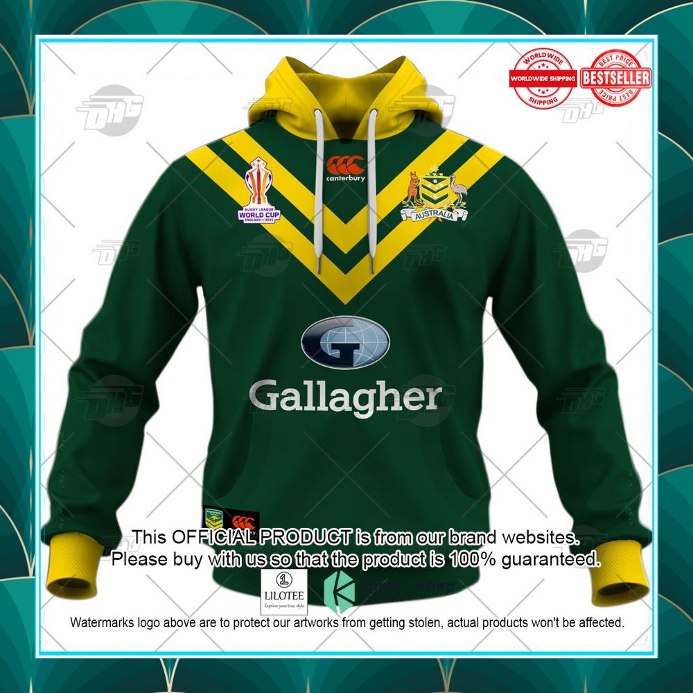 personalise australian kangaroos rugby league world cup jersey 2022 shirt hoodie 2 589