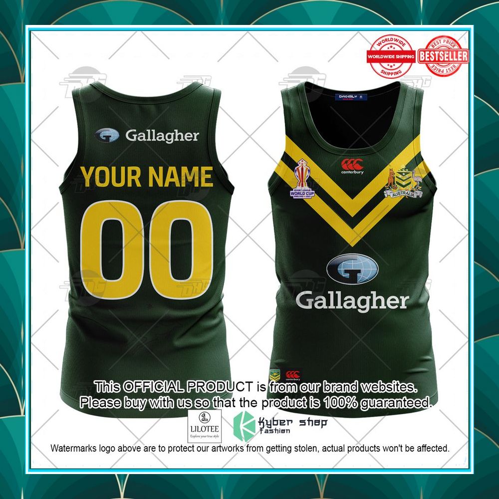 personalise australian kangaroos rugby league world cup jersey 2022 tank top 1 406
