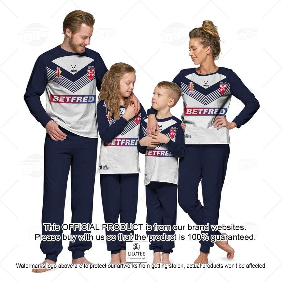 personalise england three lions rugby league world cup jersey 2022 pajamas set 1 623