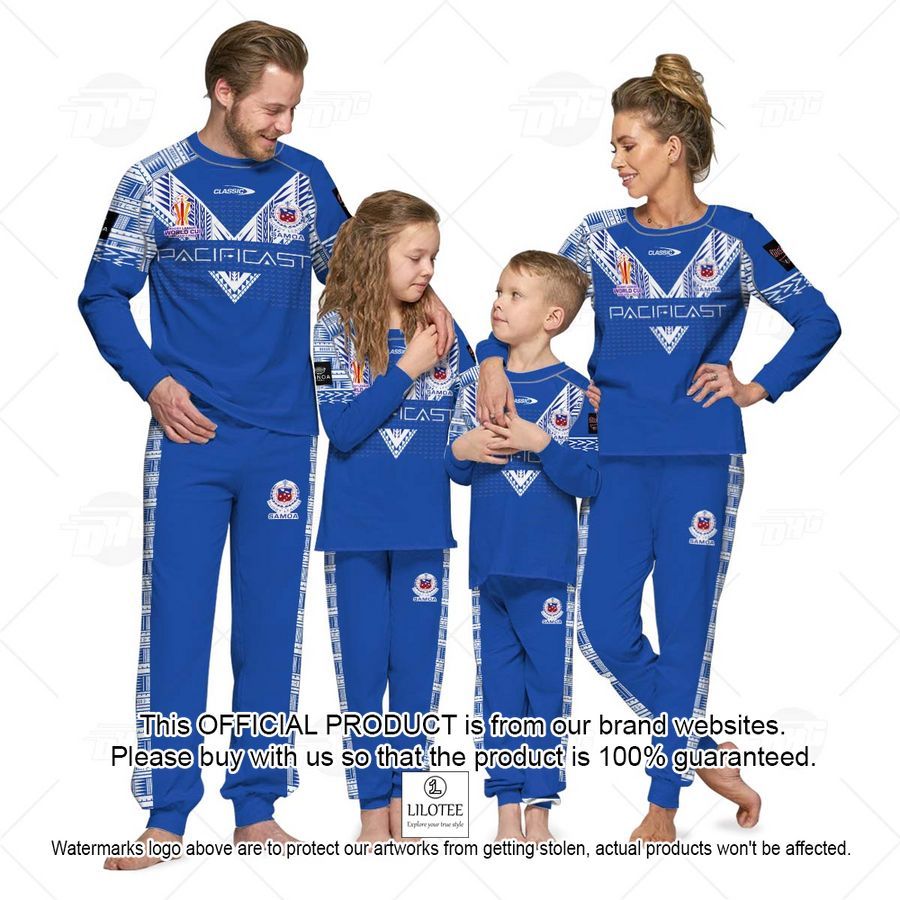 personalise toa samoa rugby league world cup jersey away 2022 pajamas set 1 169