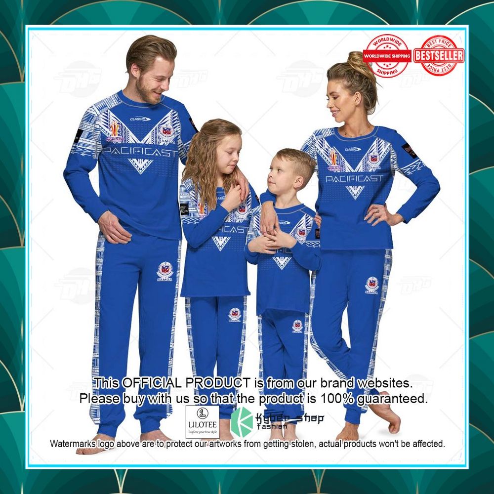 personalise toa samoa rugby league world cup jersey away 2022 pajamas set 1 989