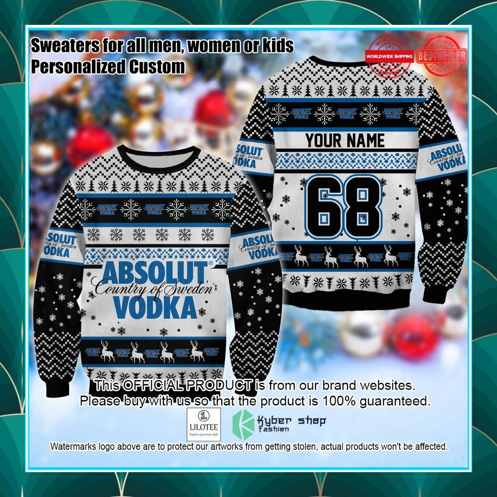 personalized absolut vodka ugly sweater 1 541