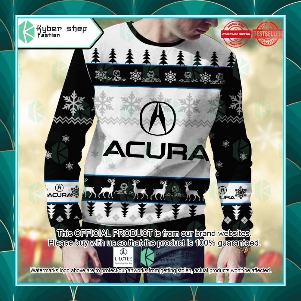 personalized acura ugly christmas sweater 2 868