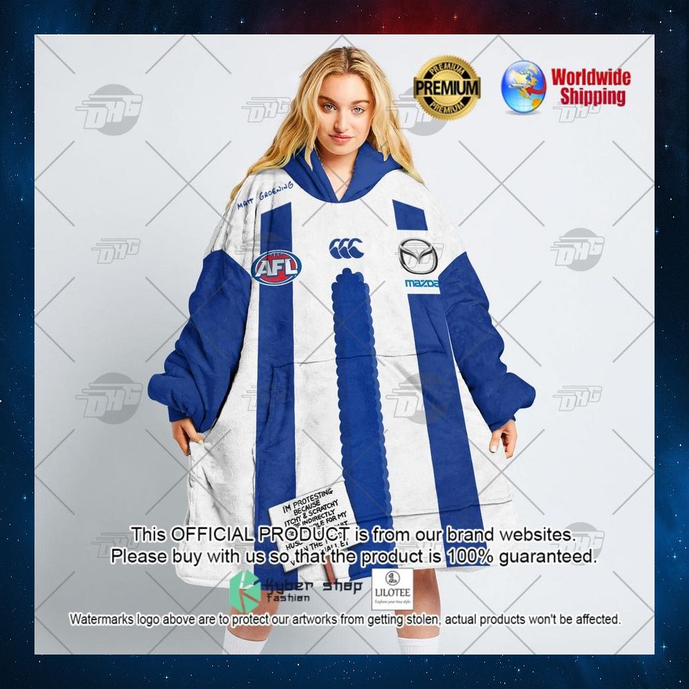 personalized afl north melbourne the simpsons mazda hoodie blanket 3 837