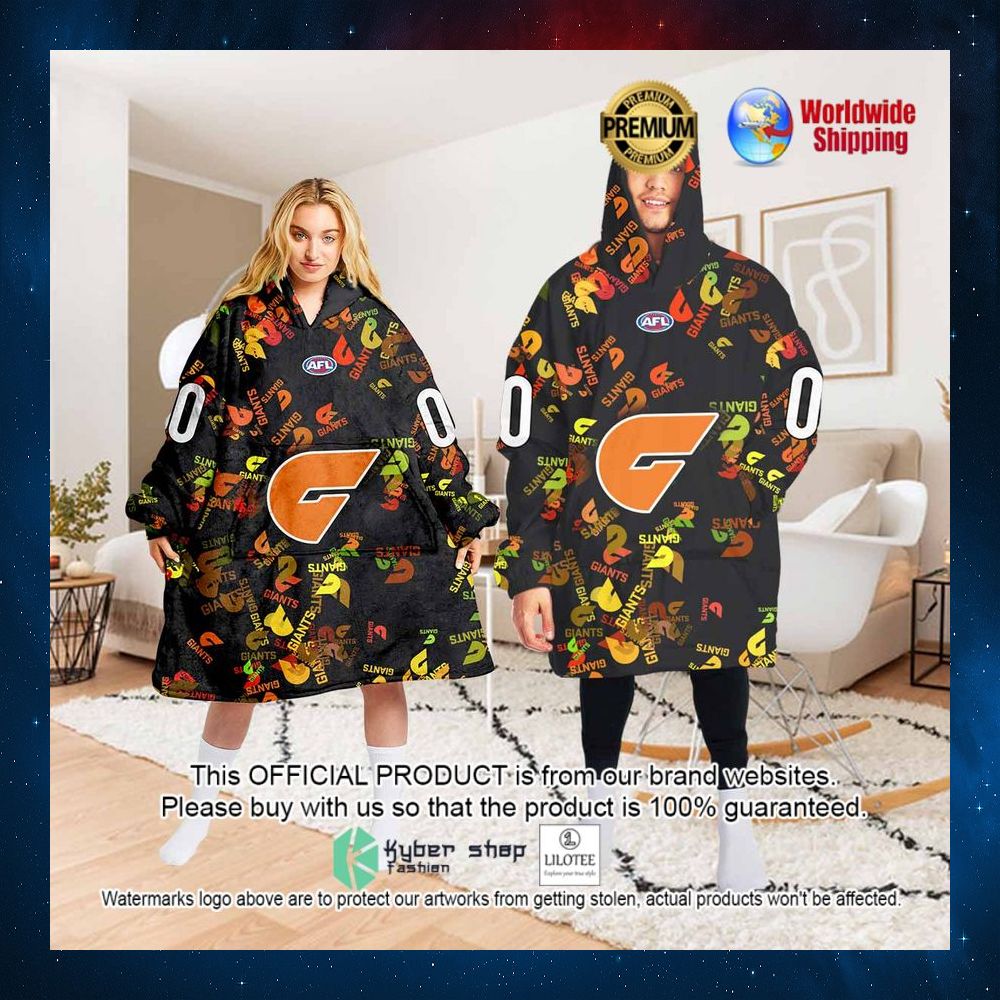 personalized afl pt1 gws giants hoodie blanket 1 777
