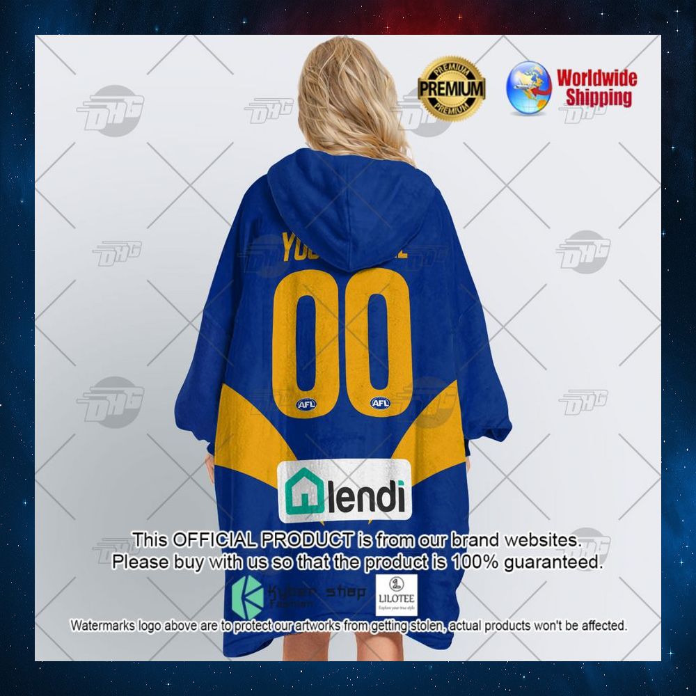 personalized afl west coast eagles the simpsons hungry jacks hoodie blanket 4 604