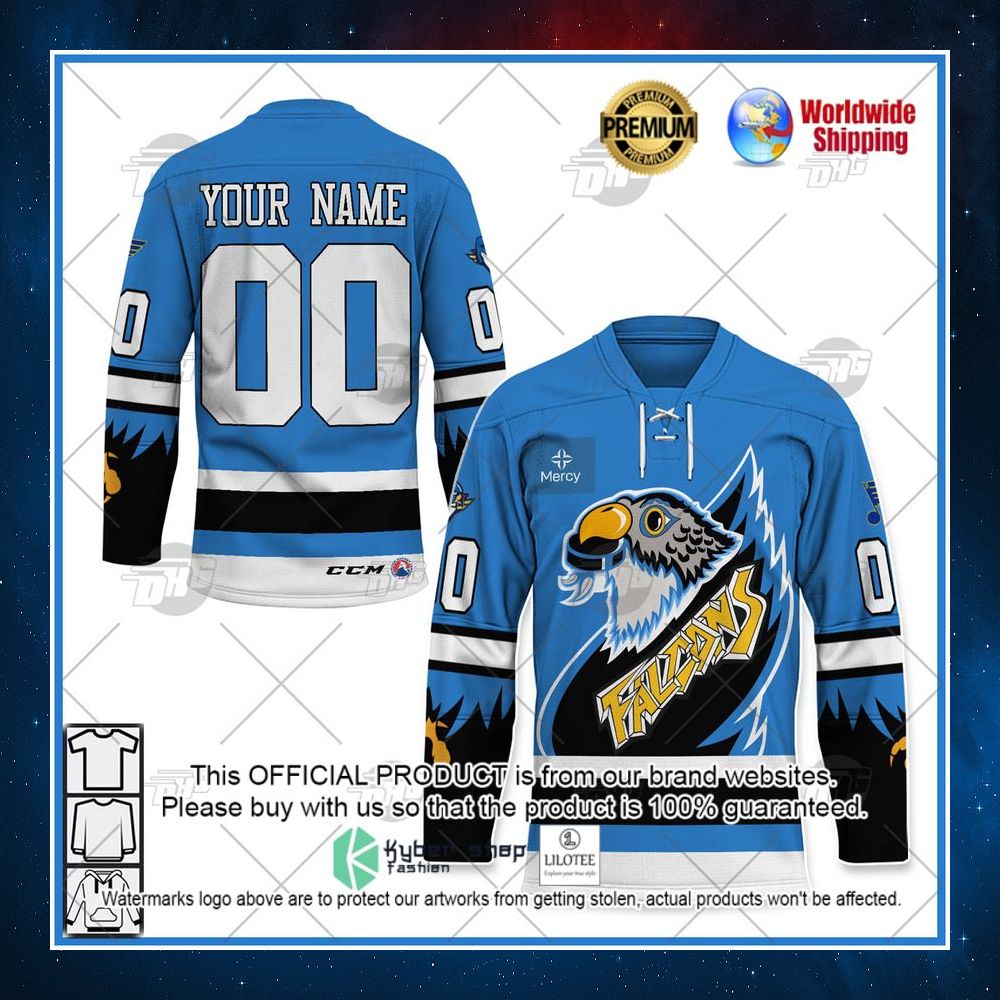 personalized ahl ccm springfield falcons 90s throwback hockey jersey 1 442