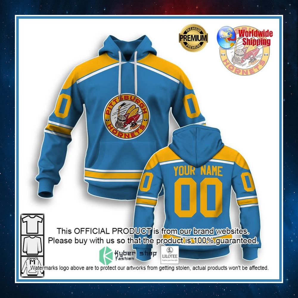 personalized ahl pittsburgh hornets 1960 blue 3d hoodie shirt 1 330