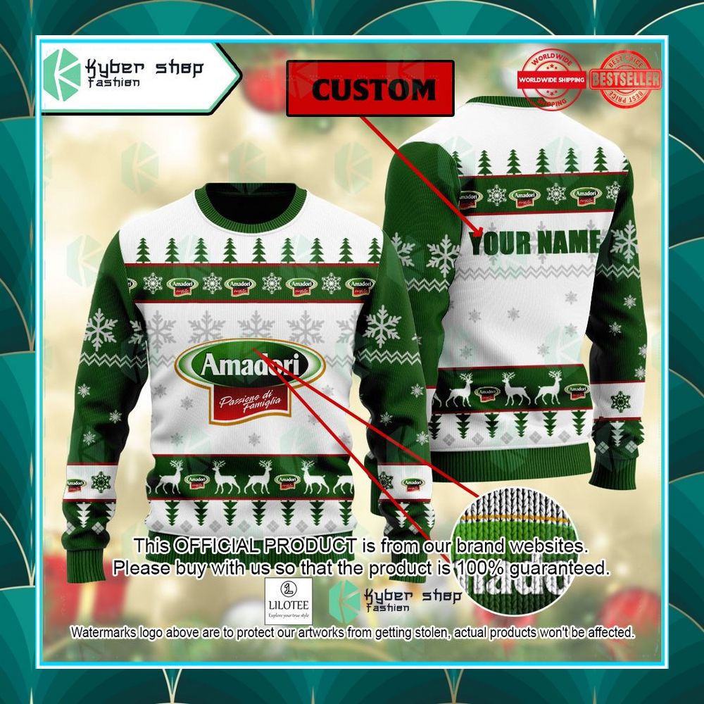 personalized amadori ugly christmas sweater 1 235