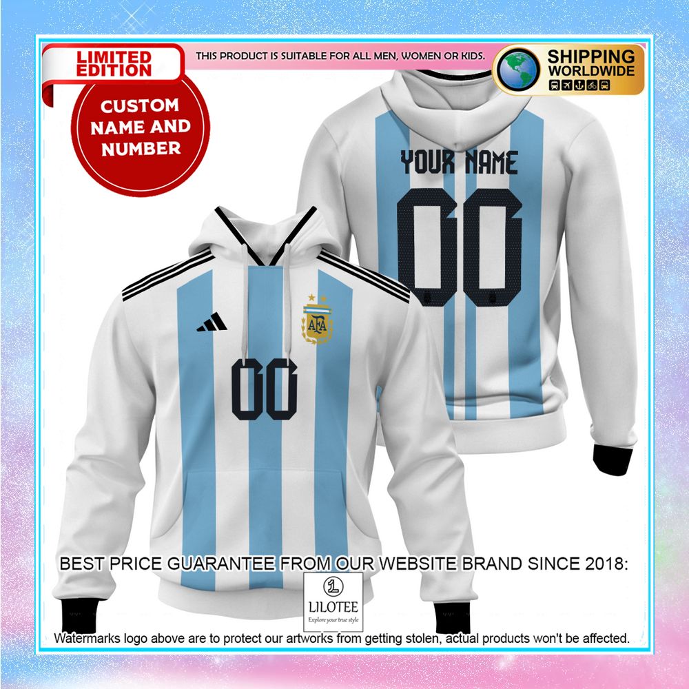 personalized argentina football team 3 stars hoodie shirt 1 788