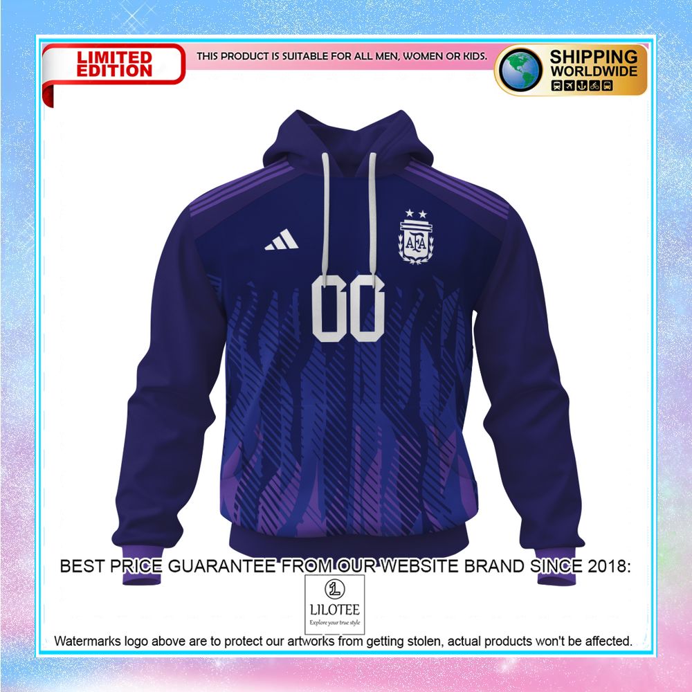 personalized argentina football team hoodie shirt 2 962