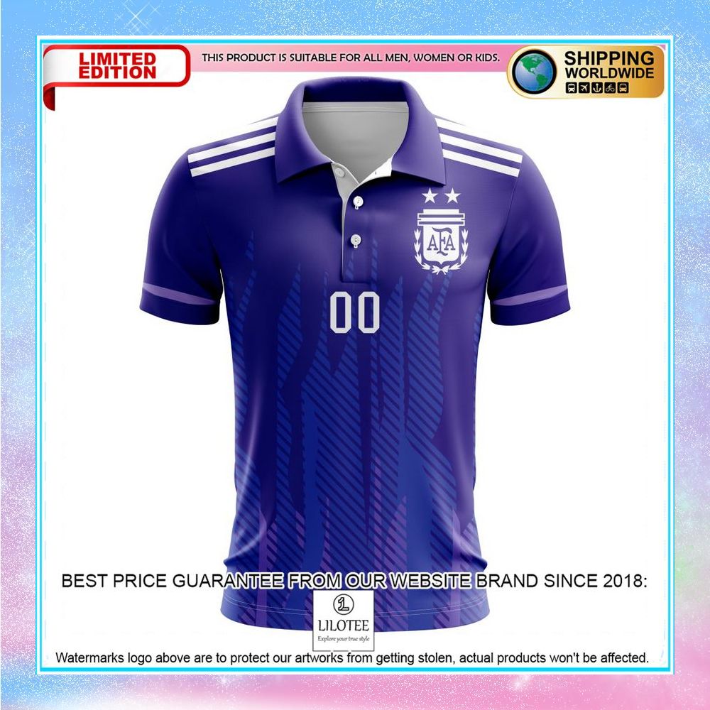 personalized argentina world cup 2022 away polo shirt 1 915