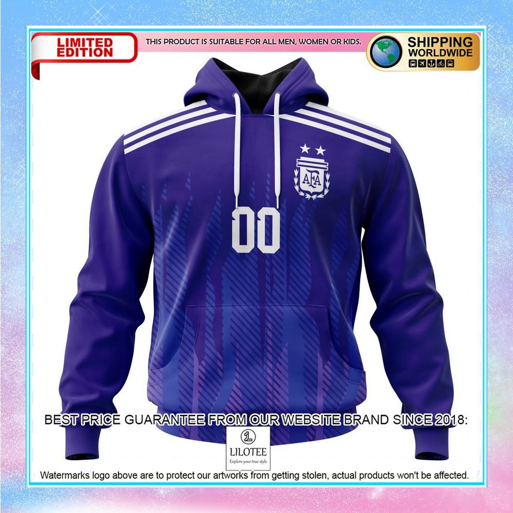 personalized argentina world cup 2022 away shirt hoodie 1 522