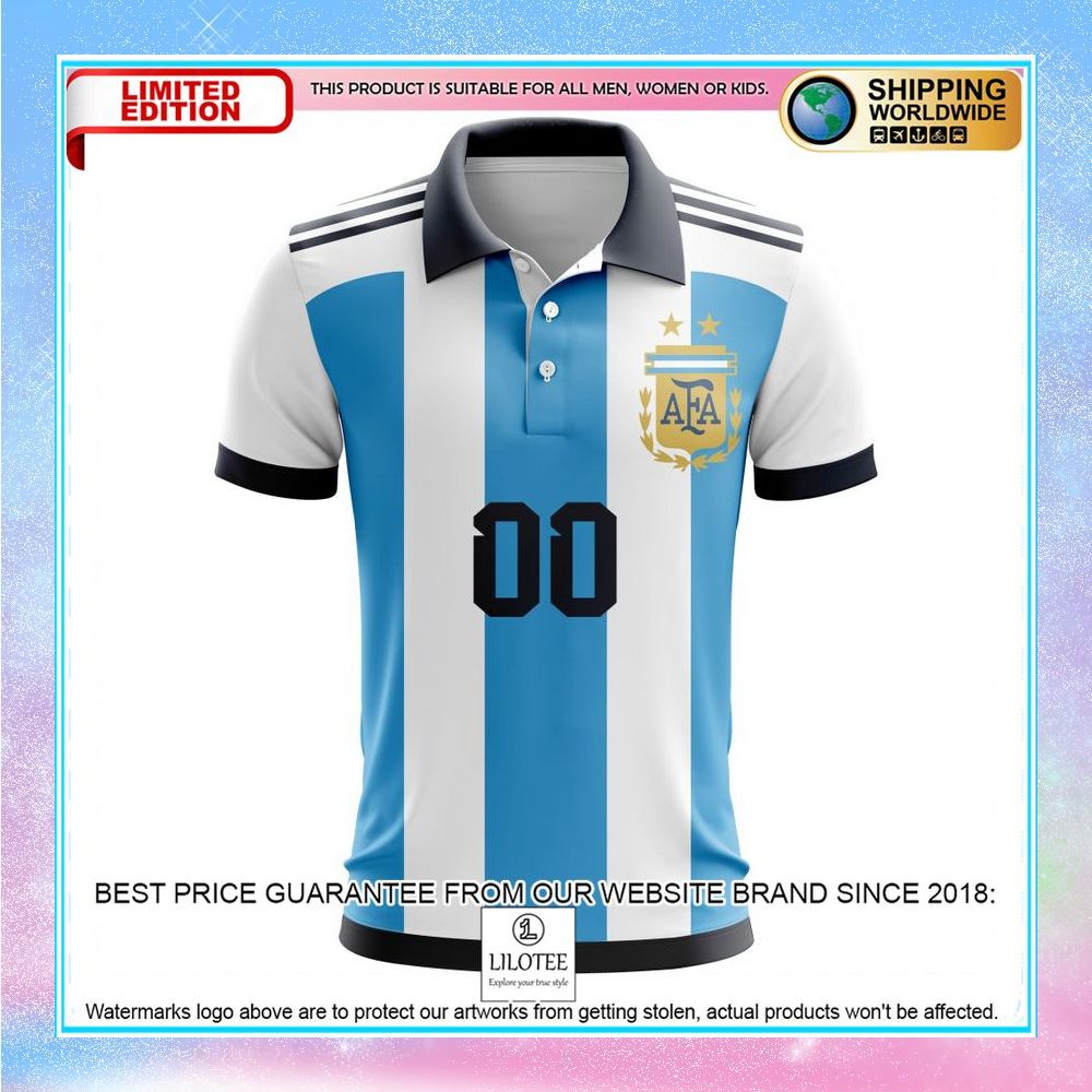 personalized argentina world cup 2022 home polo shirt 1 290